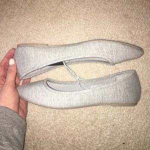Heather gray ballet flats